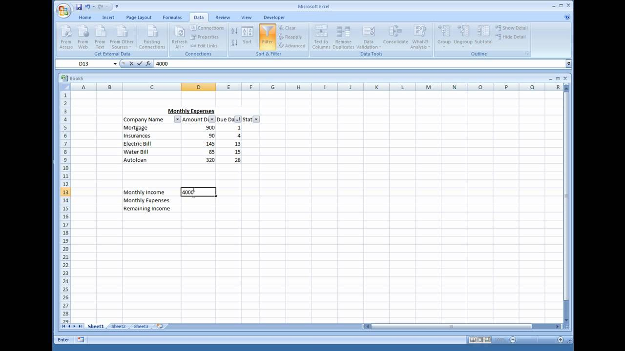 how to get data analysis on excel