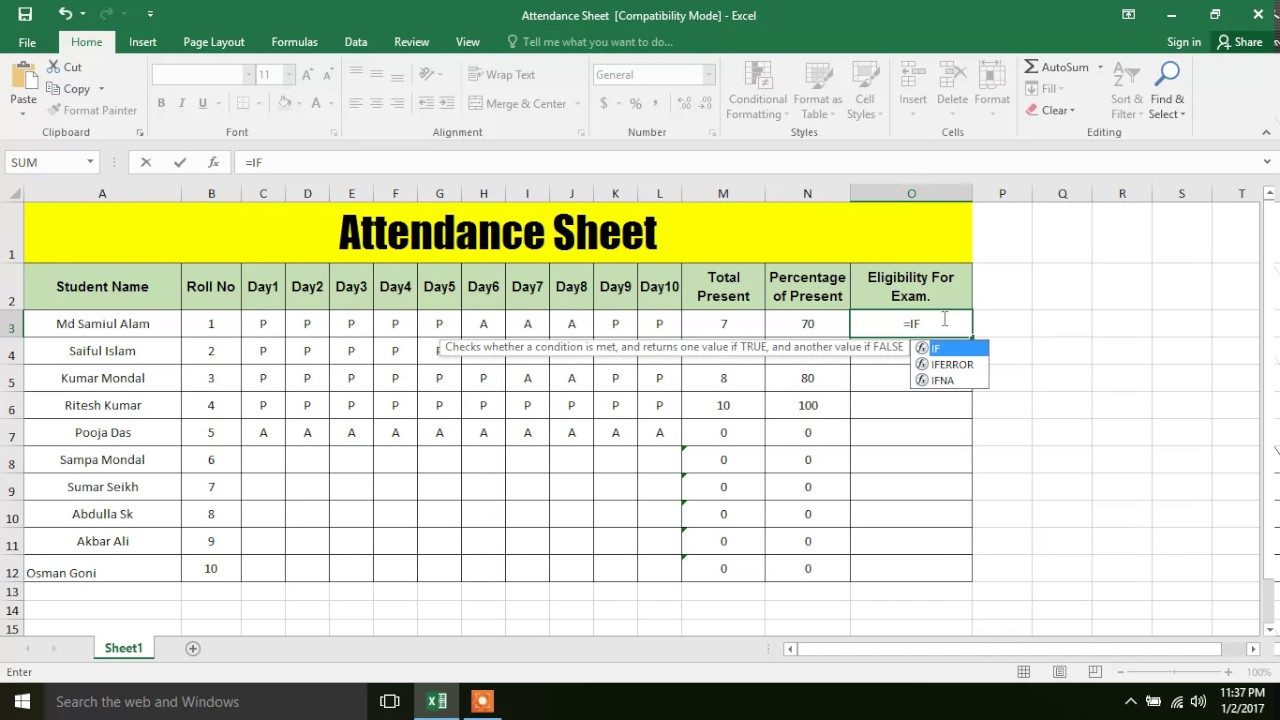 How To Create A Spreadsheet Using Excel — Db 8742