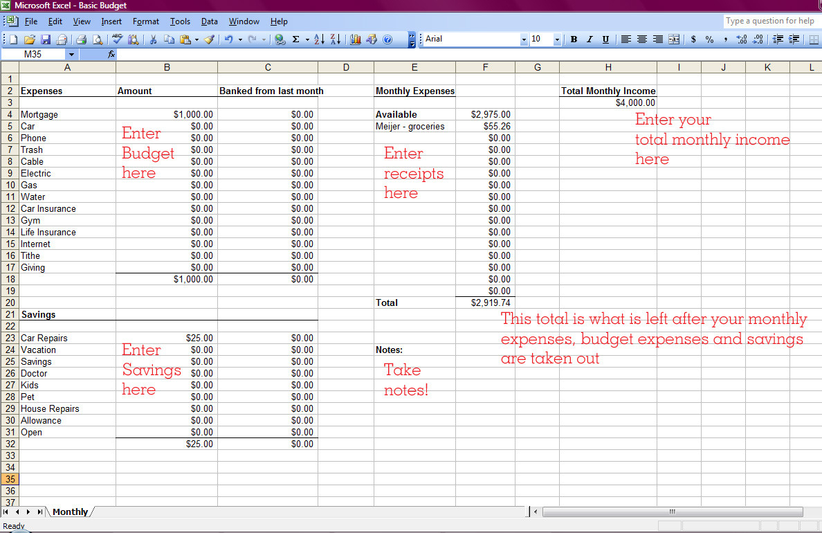 How To Make A Spreadsheet For Monthly Expenses Within How To Create An Excel Spreadsheet For Monthly Expenses Make