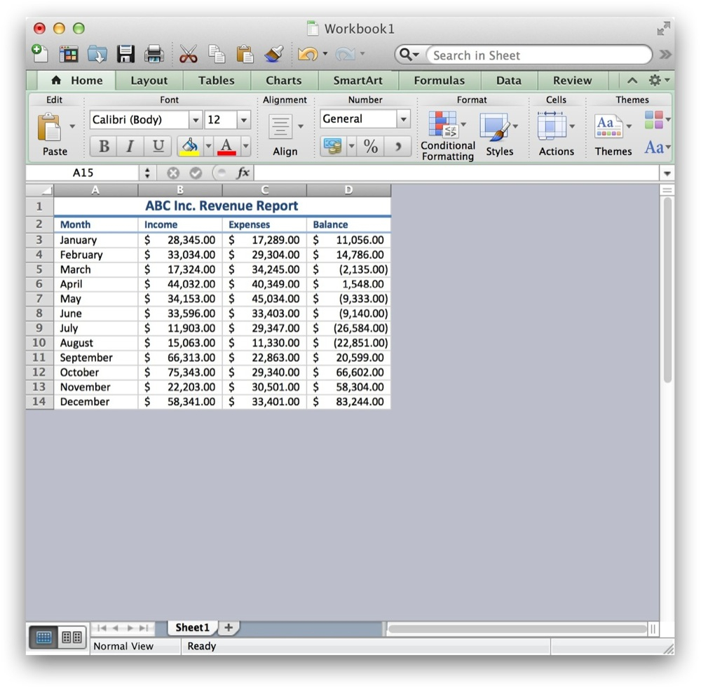 spreadsheet software for mac os x