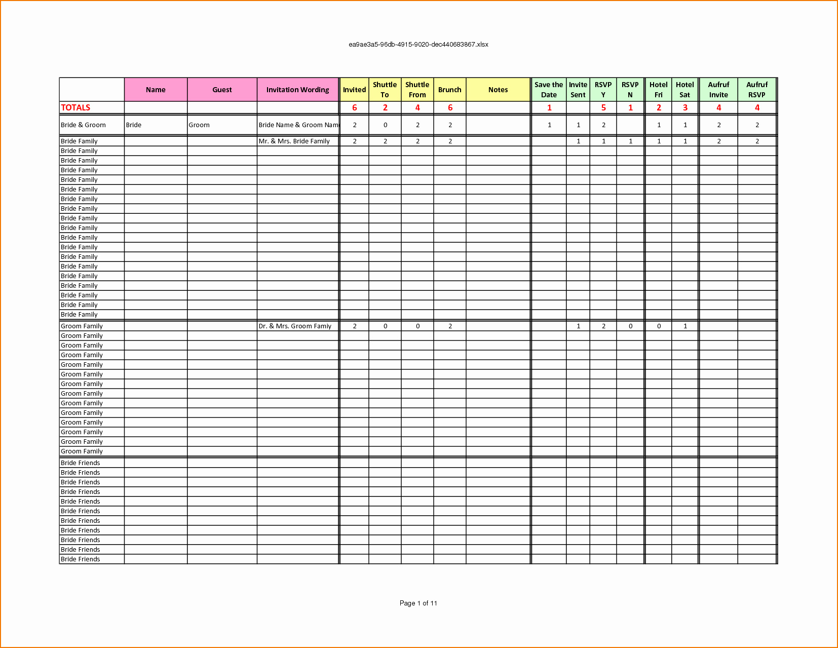 How To Make A Wedding List Spreadsheet Inside Wedding Guest List Spreadsheet Template Simple Spreadsheet Templates