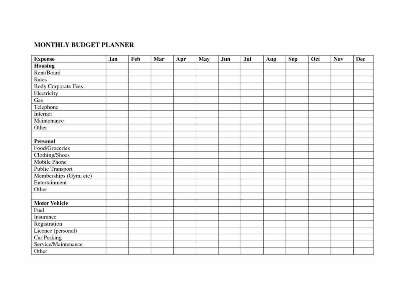 How To Make An Excel Spreadsheet For Bills Inside Excel Spreadsheet For Monthly Bills  Homebiz4U2Profit