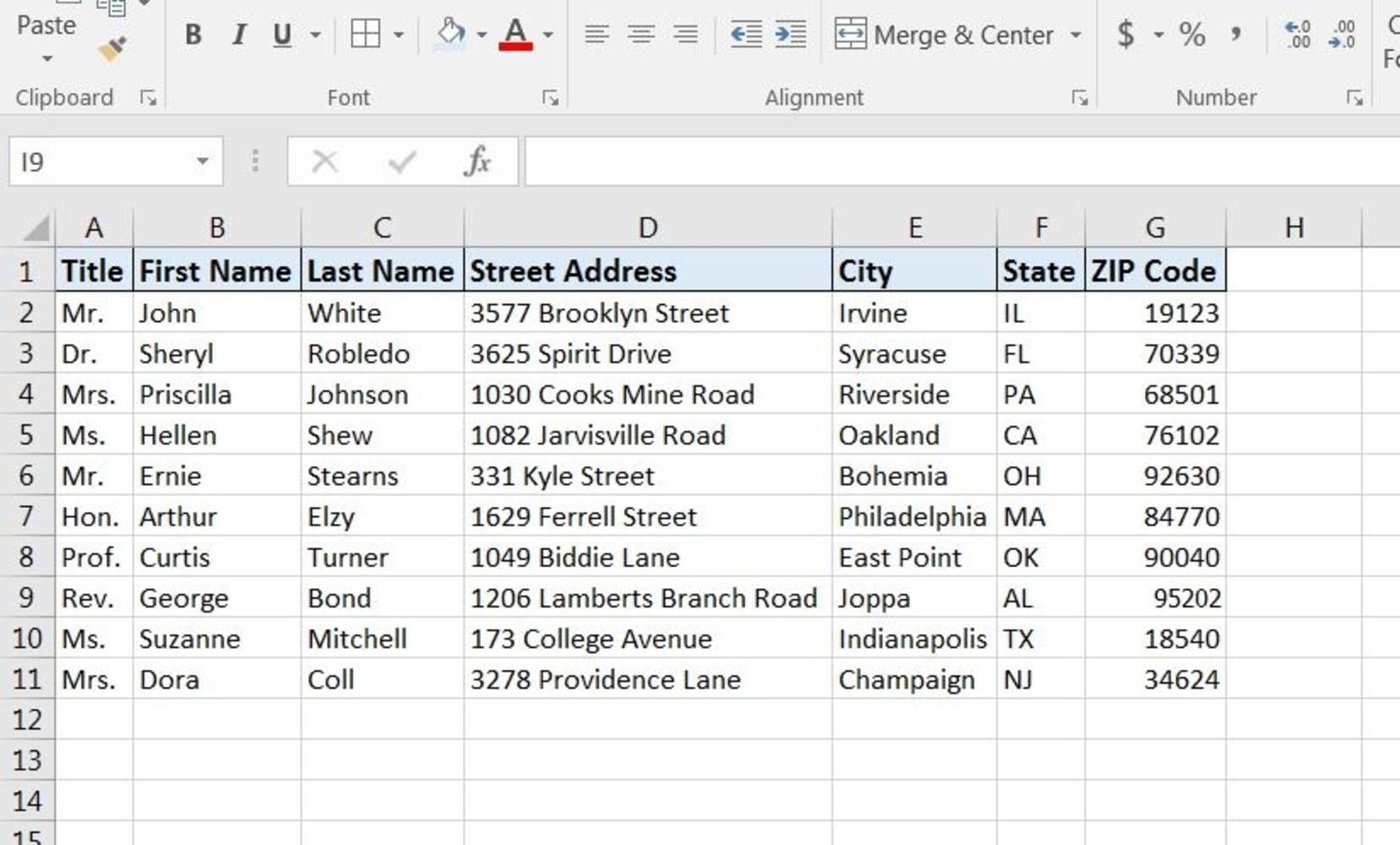 how do you create spreadsheet