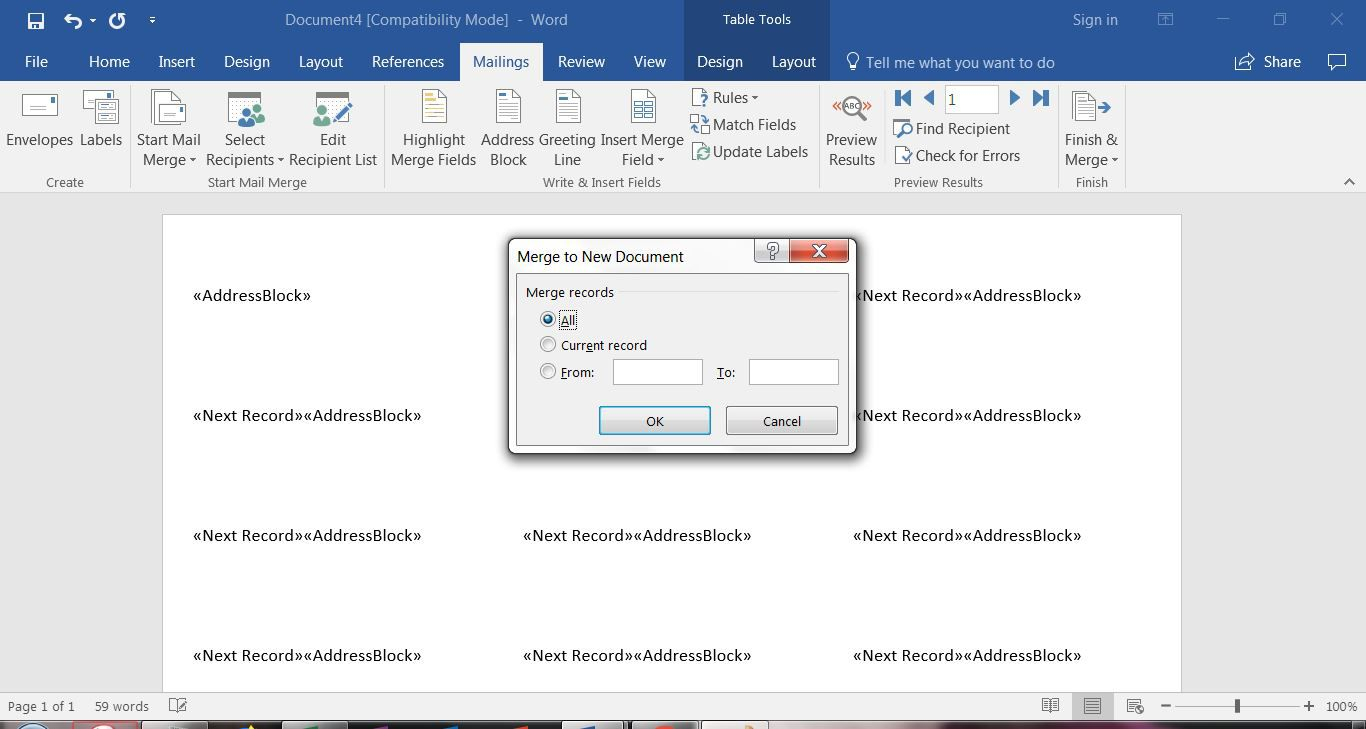 how do you create labels from an excel spreadsheet