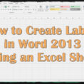 How To Make Mailing Labels From Excel Spreadsheet With Regard To How To Create Labels In Word 11 Using An Excel Sheet – Youtube