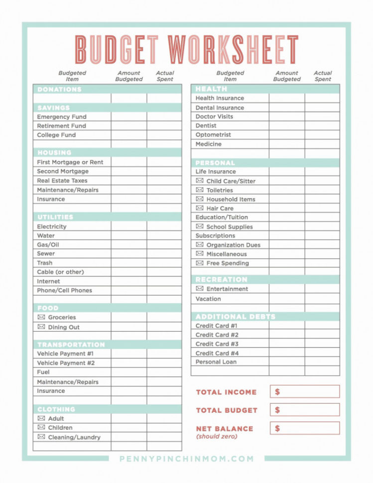 How To Organize A Budget Spreadsheet Within Budget Worksheet Printable Dave Ramsey  Austinroofing