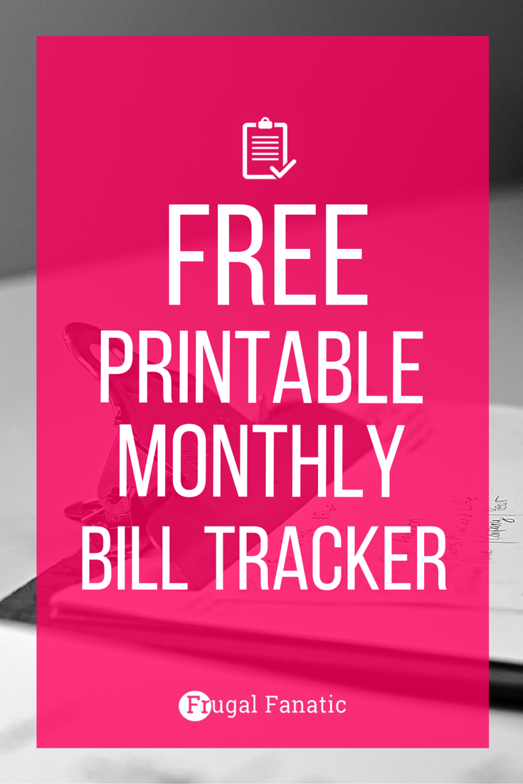 How To Organize Your Finances Spreadsheet Within Free Printable Bill Tracker: Manage Your Monthly Expenses