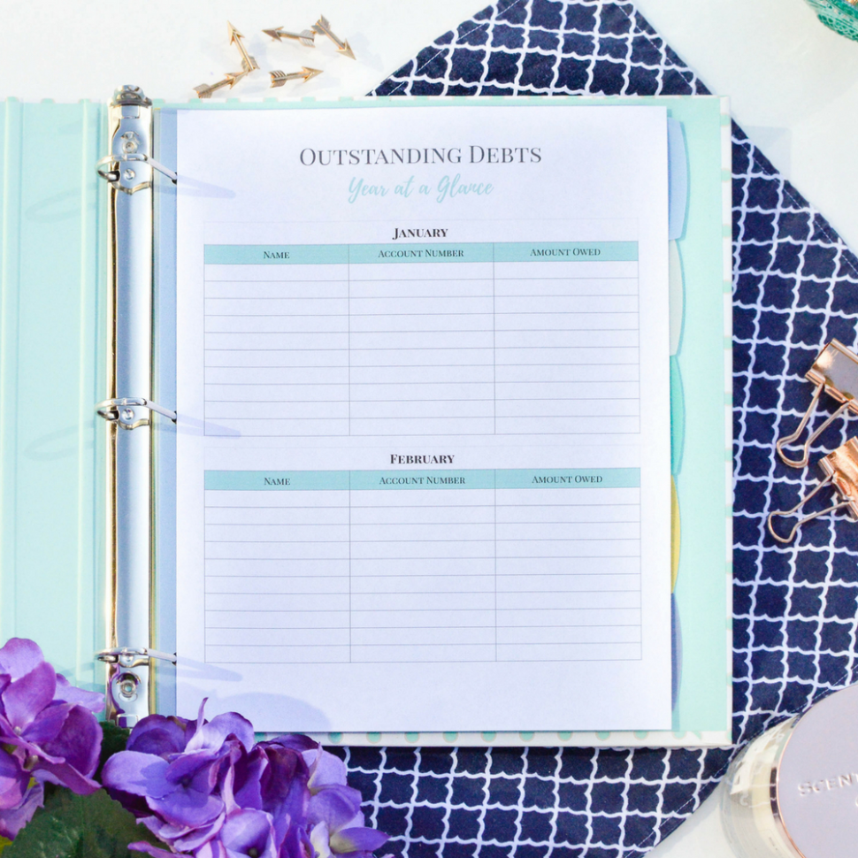How To Organize Your Finances Spreadsheet Within Organize Your Finances With A Printable Budget Planner  The Simply
