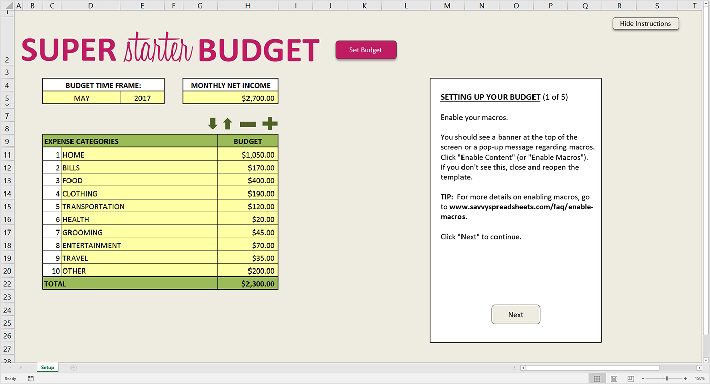 How To Set Up A Spreadsheet For Household Budget With 10 Free Budget Spreadsheets For Excel  Savvy Spreadsheets
