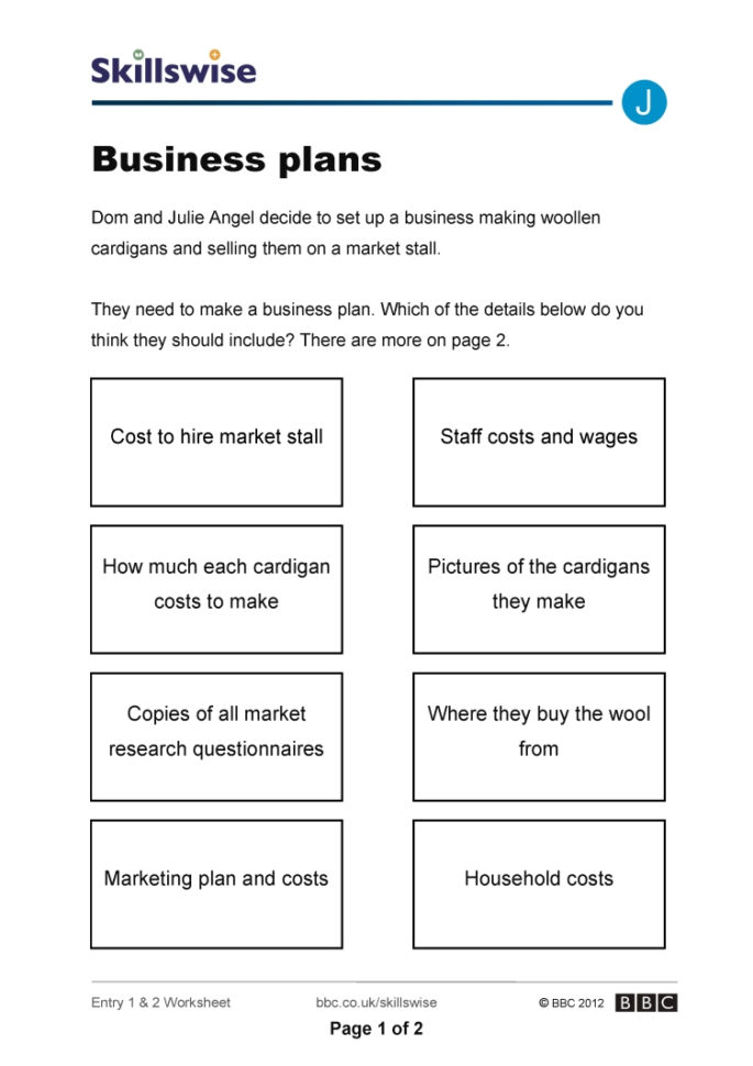 How To Set Up Spreadsheet For Business In Business Plans