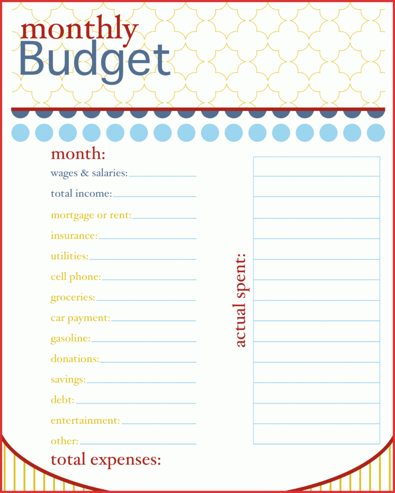 How To Setup A Spreadsheet For Household Budget Inside Awesome Monthly Budget Sheet  Cobble Usa