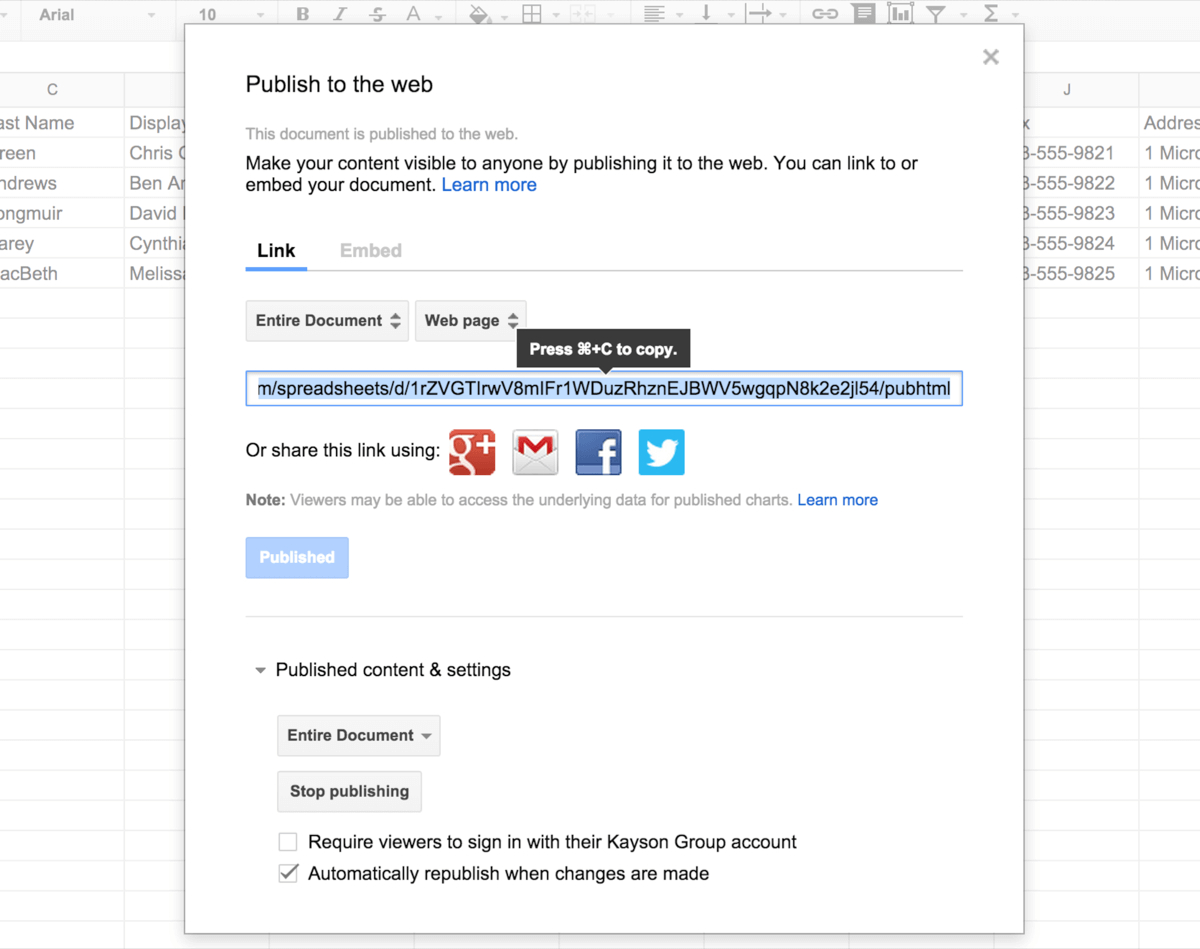 How To Share A Spreadsheet Intended For Integrate Phpgrid With Google Spreadsheets Phpgrid Php 