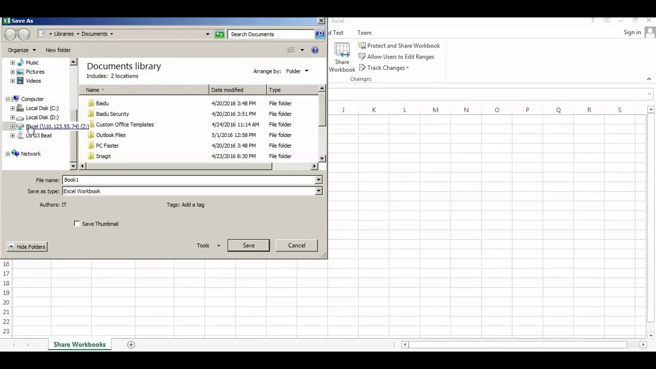 How To Share An Excel Spreadsheet With Multiple Users — Db 1480