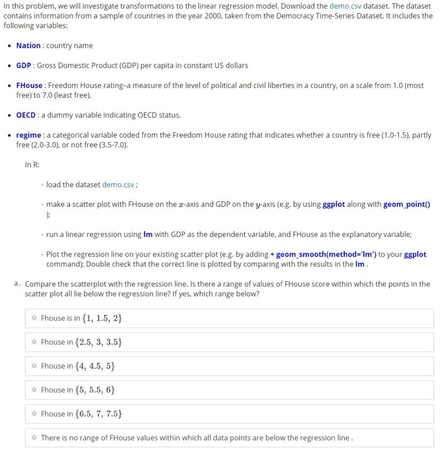 Https Docs Google Com Spreadsheets D Regarding Demo.csv Link: Https://docs.google/spreadsheet  Chegg