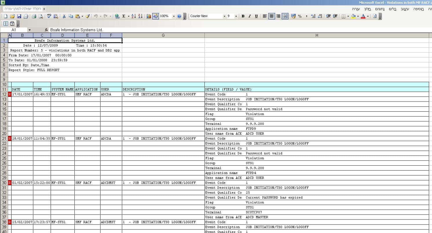 I 9 Audit Spreadsheet Db excel