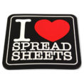 I Love Spreadsheets Coaster Intended For I Love Spreadsheets Coaster. Cool Funky Office Desk Accessory