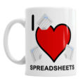 I Love Spreadsheets Gifts With I Love Spreadsheets Job Life Funny Novelty Gift Tea Coffee Mug