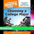 Idiot&#039;s Guide To Spreadsheets Regarding Choose Book The Complete Idiot S Guide To Choosing A College Major