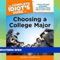 Idiot's Guide To Spreadsheets Throughout Best Price The Complete Idiot S Guide To Choosing A College Major