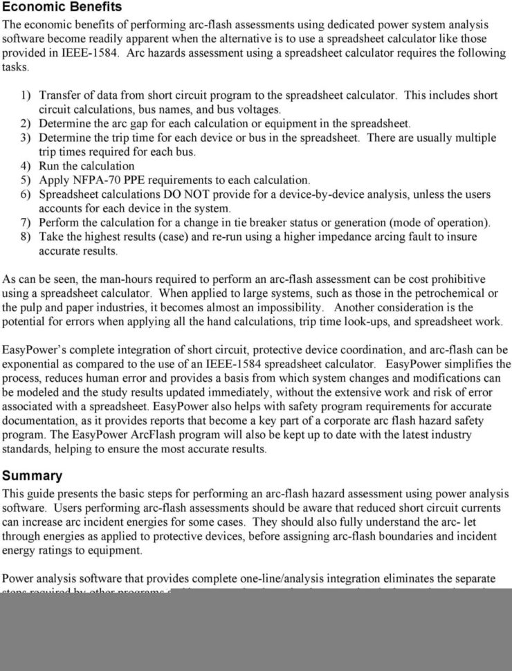 Ieee 1584 Spreadsheet Calculator Intended For A Guide To Performing An Arc Flash Hazard Assessment Using Power Ieee 1584 Spreadsheet Calculator Intended For A Guide To Performing An Arc Flash Hazard Assessment Using Power