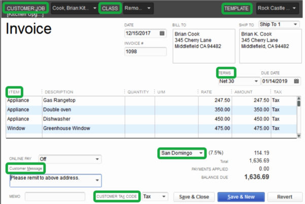 Import Excel Spreadsheet Into Quickbooks In Quickbooks Invoice Sample Import Excel Template 5437