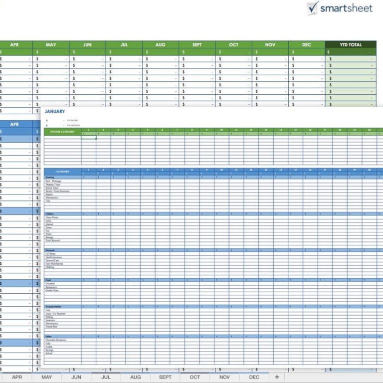 monthly income and expense excel sheet free download