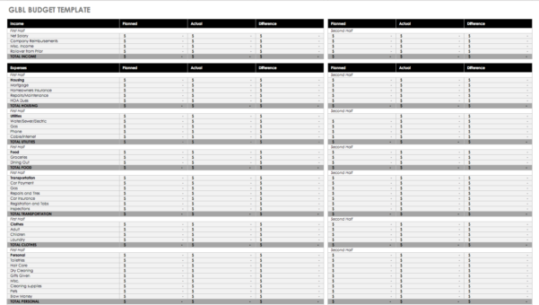 excel template business income expenses