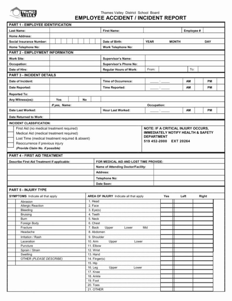 Injury Tracking Spreadsheet Regarding Construction Incident Report Template Injury Example Free
