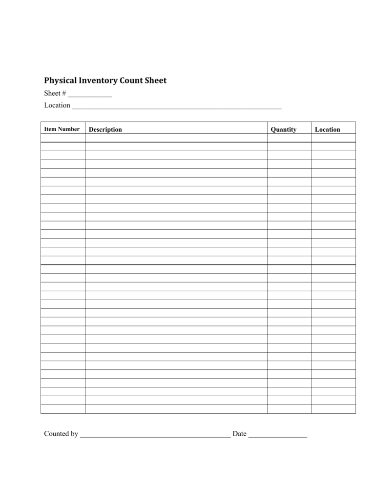 Inventory Count Spreadsheet within Download Inventory Checklist ...