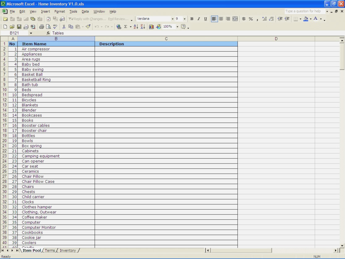Inventory Household Items Excel Spreadsheet throughout How You Can Attend Household  The Invoice And Form Template