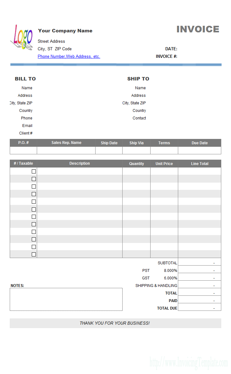 Invoice Spreadsheet Template Free Intended For All Of Our Invoice Templates Are Editable