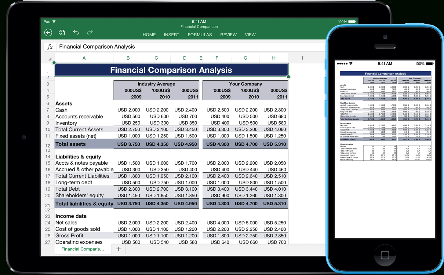 Ipad Pro Excel Spreadsheet Pertaining To Templates For Excel For Ipad, Iphone, And Ipod Touch  Made For Use
