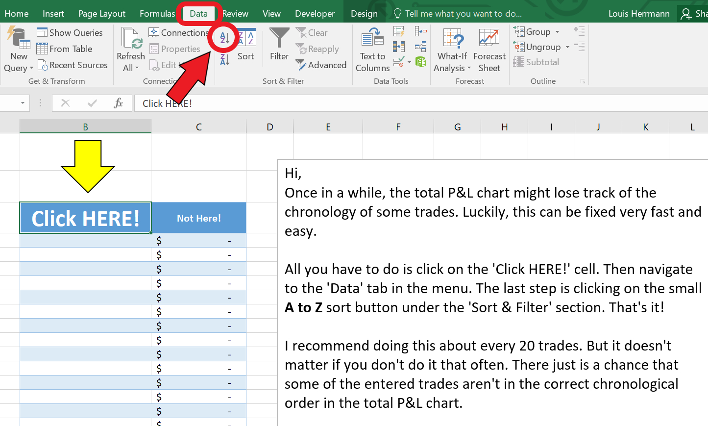 Iron Condor Excel Spreadsheet With Excel Trading Journal Template Guide  Trade Options With Me
