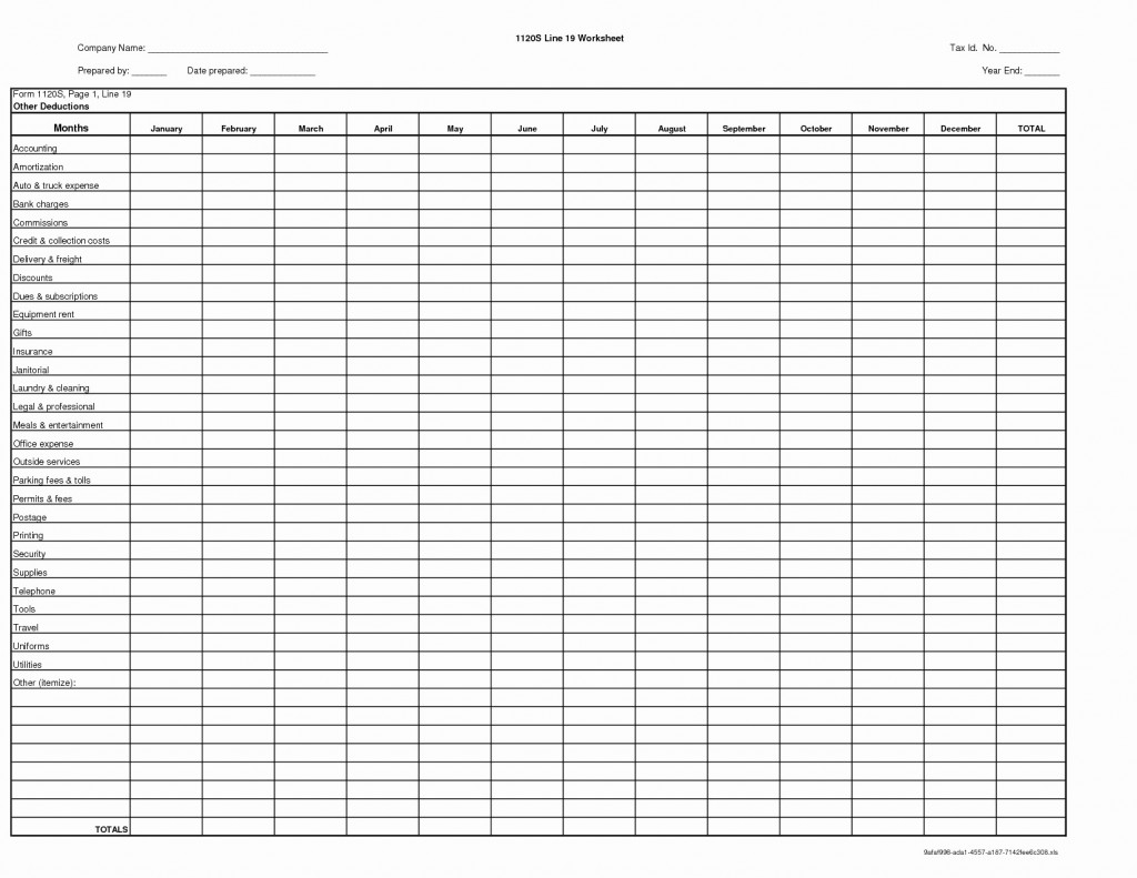 Itemized Deductions Spreadsheet db excel com