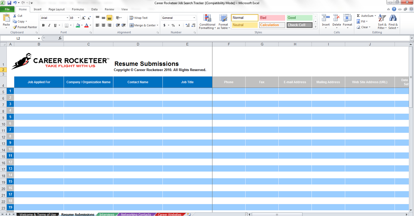 Job Search Spreadsheet Google Sheets db excel com