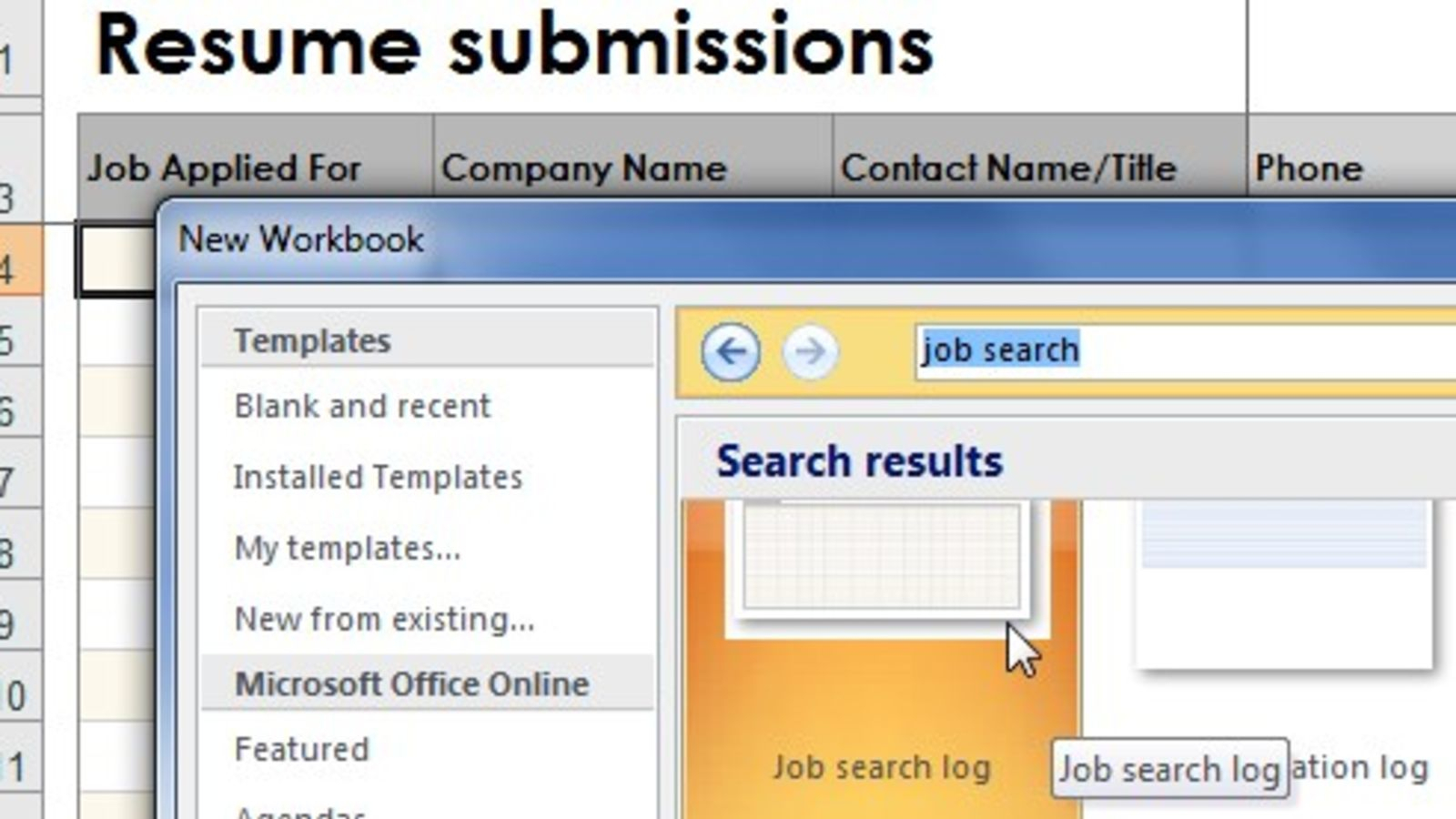 Job Search Tracking Spreadsheet With Create A Log To Keep Track Of Your Job Search