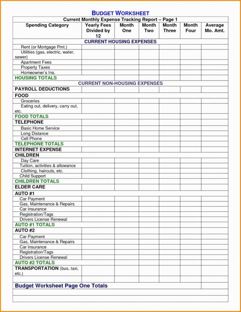 Joint Expense Tracking Spreadsheet Pertaining To Expense Tracking Worksheet Free Budgeting Printables Tracker Budget