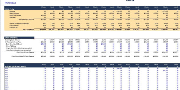 Land Development Spreadsheet Spreadsheet Download land development ...