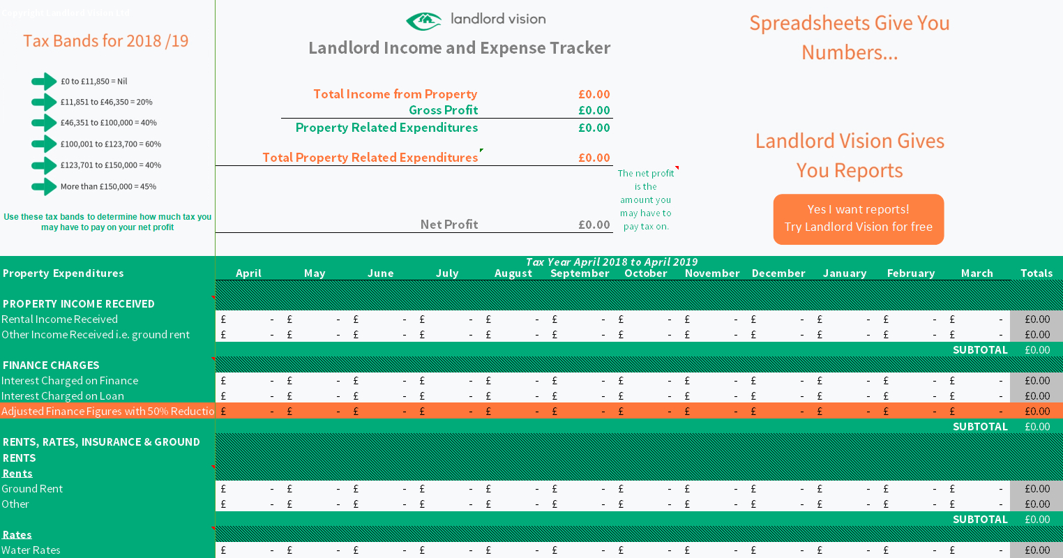 Landlord Expense Tracking Spreadsheet For Free Rental Income And Expense Tracking Spreadsheet Download Page