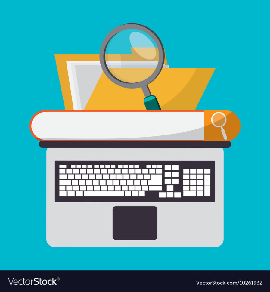 Laptop Spreadsheet Intended For Spreadsheet Laptop File Lupe Design Royalty Free Vector