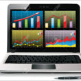 Laptop Spreadsheet With Regard To Laptop Showing A Spreadsheet With Some Charts Royalty Free Cliparts