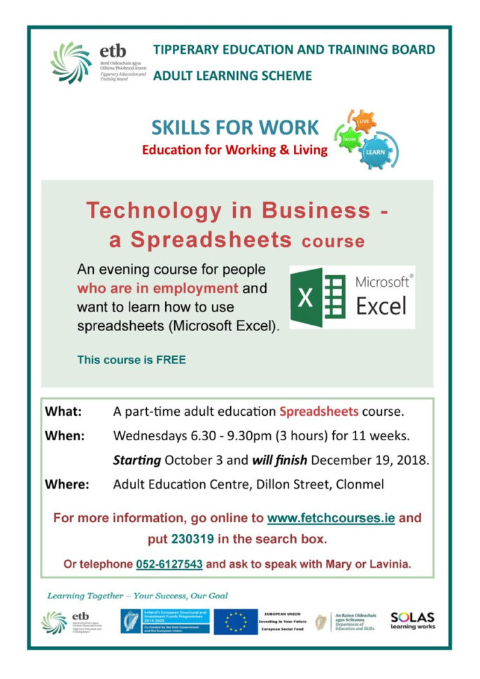 Learn How To Use Spreadsheets Throughout Tetb Adult Learning Scheme On Twitter: "are You Working? Do You Need