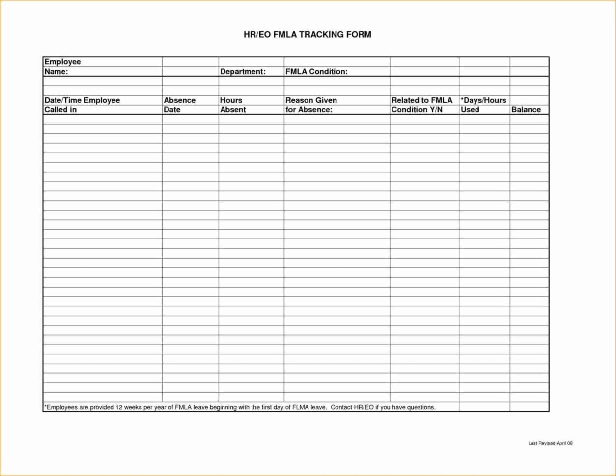 Leave Tracking Spreadsheet —