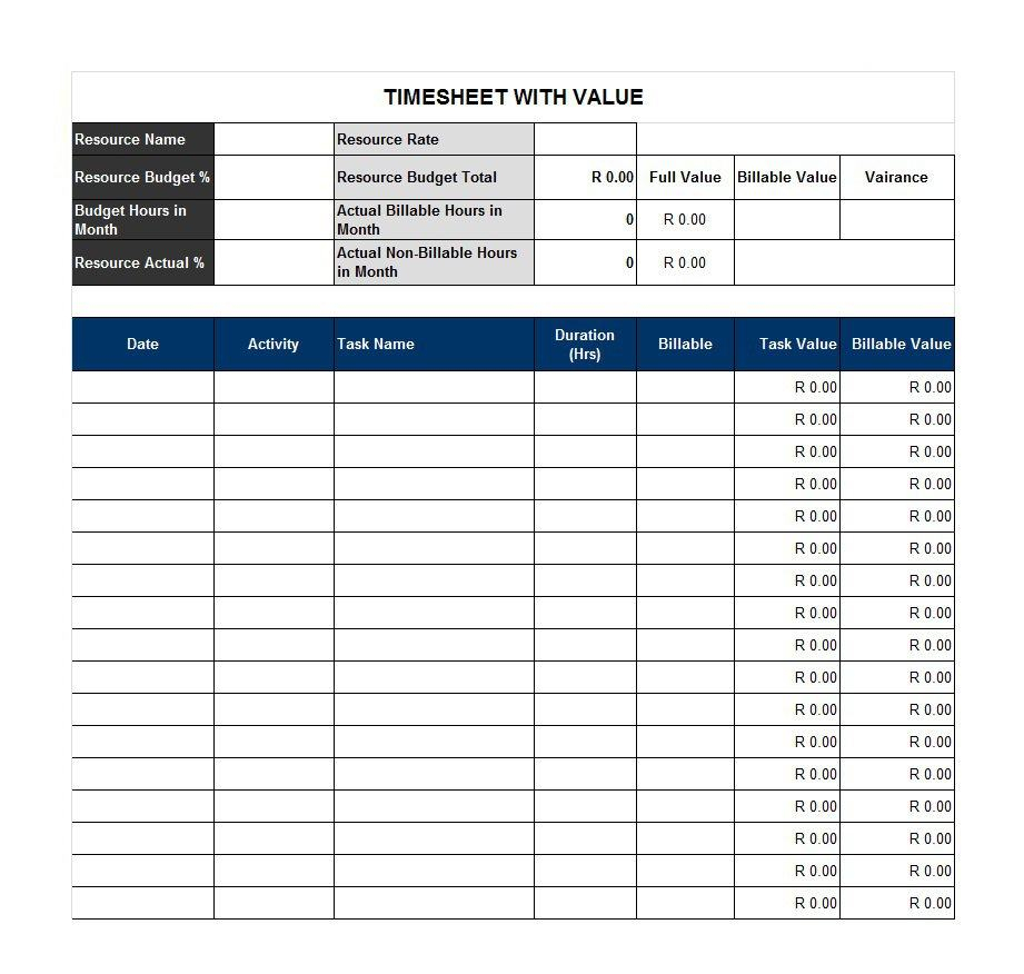 Legal Case Management Spreadsheet Template Within 40 Free Timesheet / Time Card Templates  Template Lab