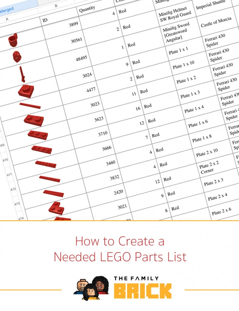 Lego Parts Inventory Spreadsheet Regarding How To Create A Needed Lego Parts List  The Family Brick