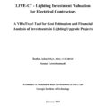 Lighting Retrofit Calculator Spreadsheet Within Pdf Livec©  Lighting Investment Valuation For Electrical