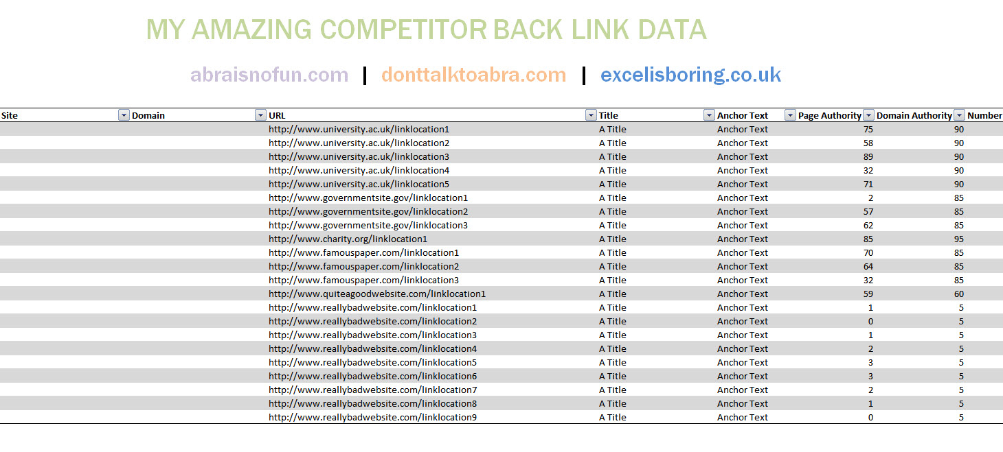 Link Excel Spreadsheets Regarding Link Building Tips  Using Excel For Link Building
