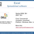 Linux Spreadsheet Software For 50= Excel Spreadsheet Software Spring