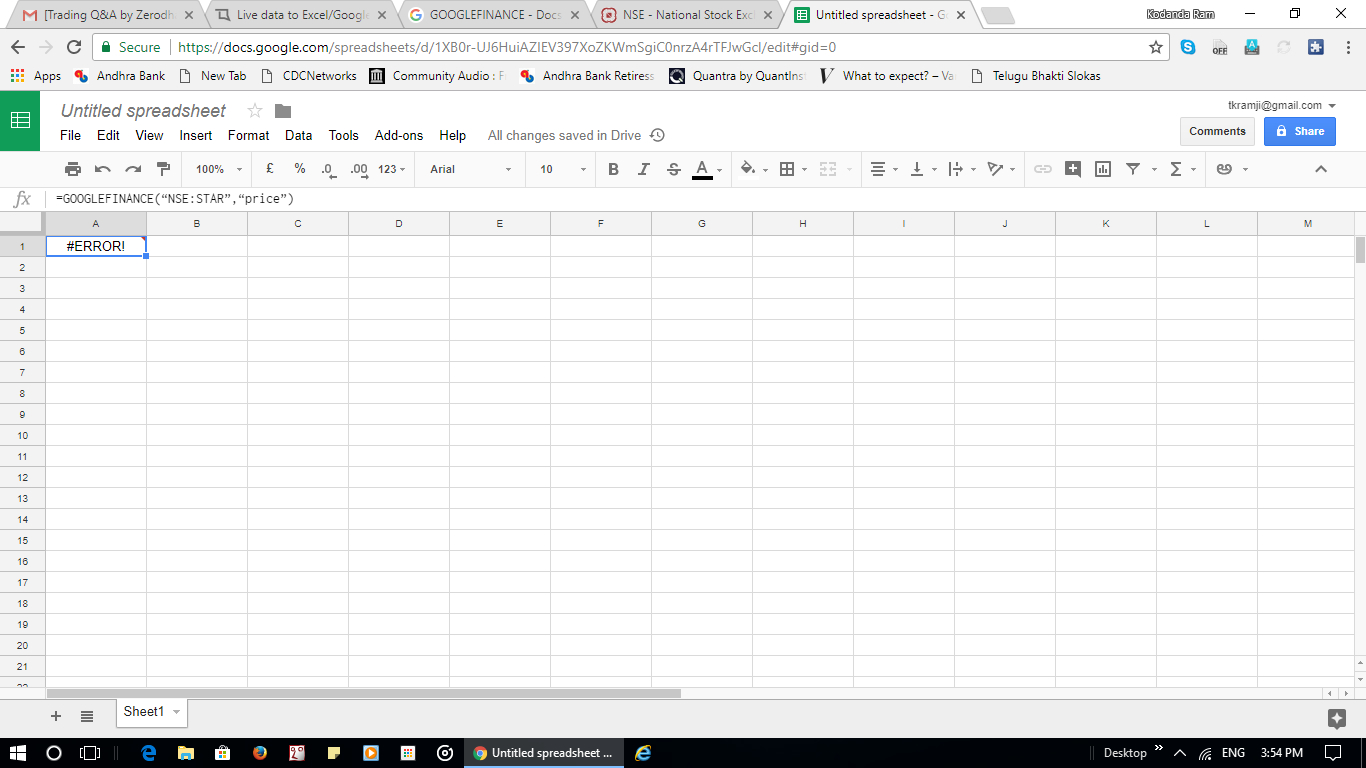 how do you make an excel spreadsheet live
