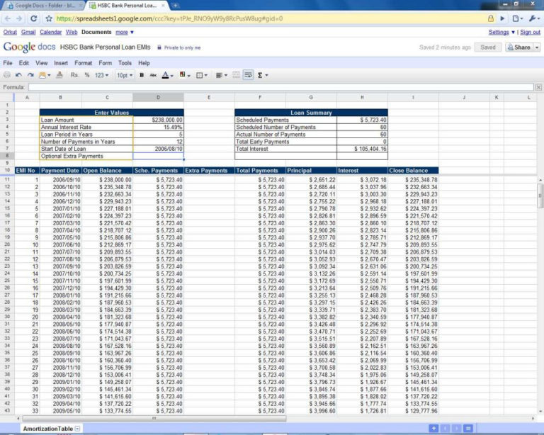Loan Payback Spreadsheet in Loan Repayment Spreadsheet Amortization